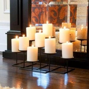 Southern Enterprises 21.5in 9 Candle Candelabra Black